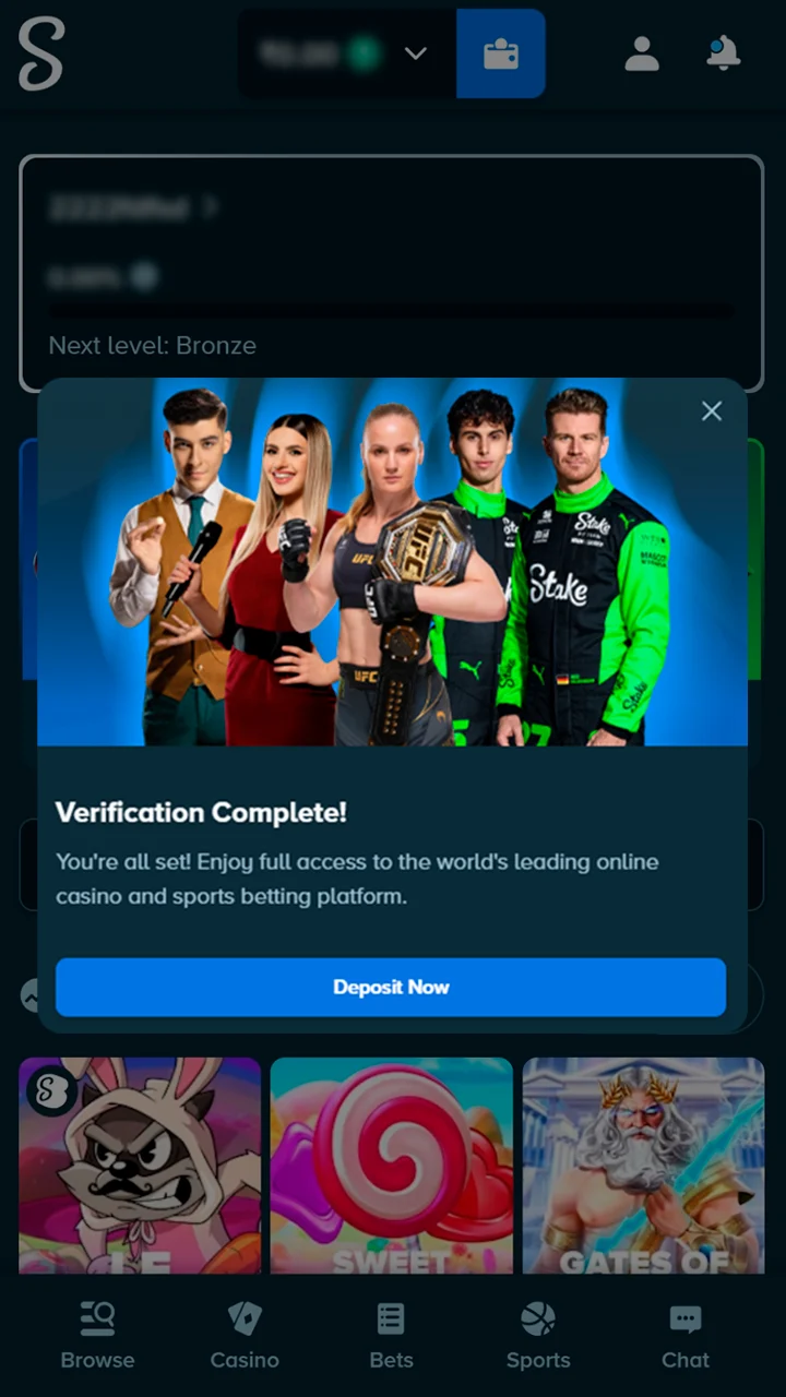 Get notified once your Stake account is fully verified.